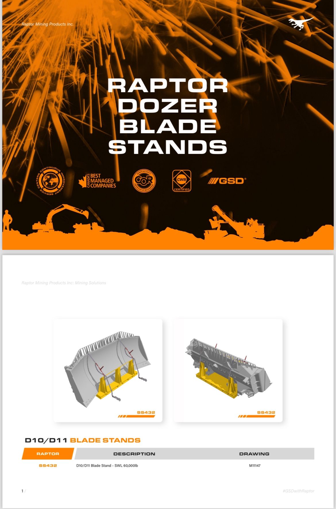 Raptor Safety Solutions - Dozer Stands