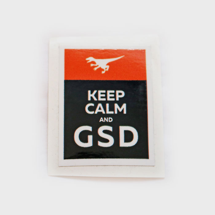 Keep Calm and GSD Sticker